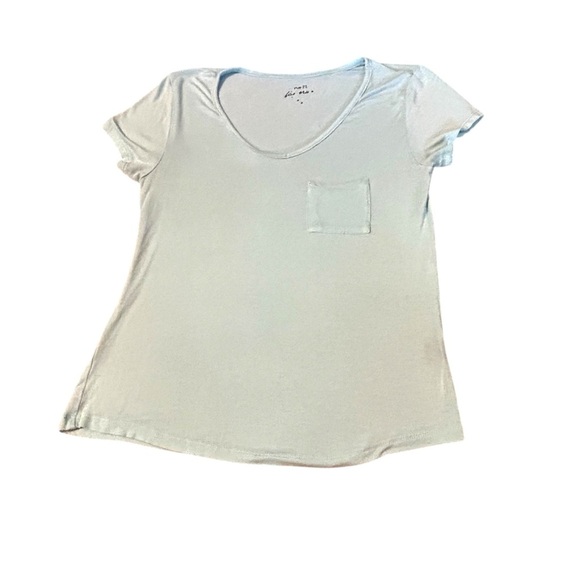 Rue 21 for era Light Blue Pocket T Shirt Womens Casual Short Sleeve‎ Top - Picture 1 of 4